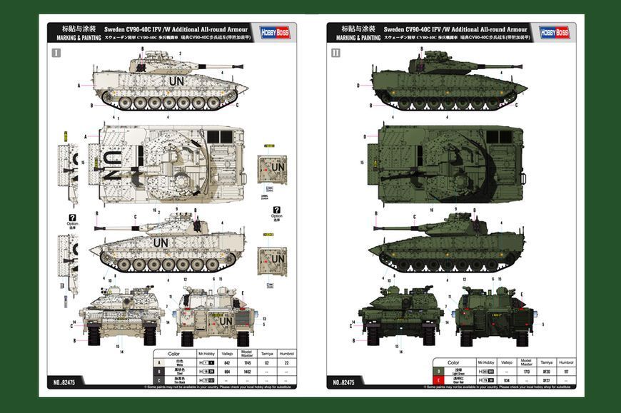 Збірна модель шведського танка CV90-40C IFV/W Additional All-round Armour HB82475 фото