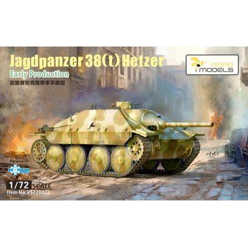 Німецька ПТ-САУ 1/72 Хетцер (Jagdpanzer 38(T) Hetzer Early Production) Vespid VS720022 , збірна моде VS720022 фото