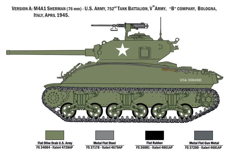 Збірна модель 1/35 Танк M4A1 Sherman з американською піхотою IT6568 фото