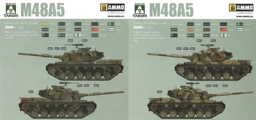 Збірна модель 1/35 Танк М48A5 TK2161 фото