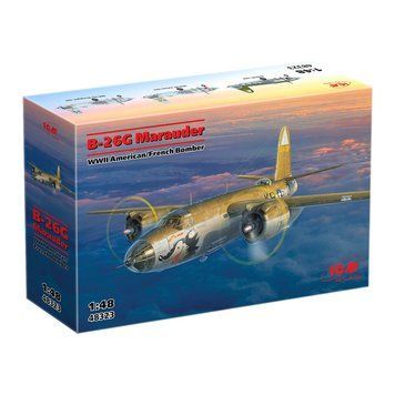 Збірна модель 1/48 Американський/французький бомбардувальник B-26G Marauder ICM ICM48323 фото