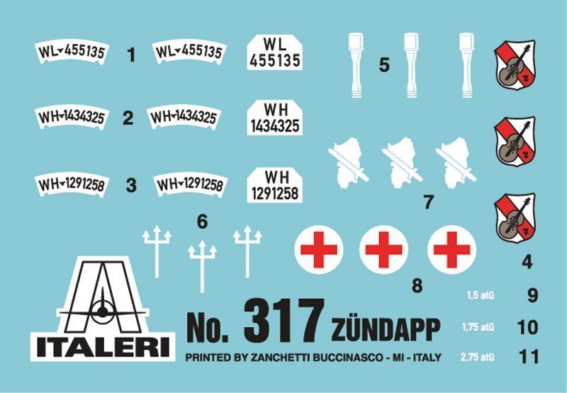 Збірна модель 1/35 Мотоцикл Zundapp KS750 з коляскою IT317 фото