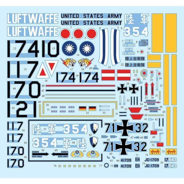 Збірна модель Гелікоптер 1/48 UH-1D "Huey" KH80154 фото