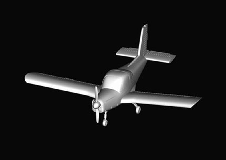 Збірна модель навчально-тренувального літака чехословаччини ZLIN Z-42M HB80231 фото