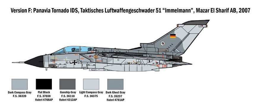 Збірна модель 1/48 Літак Tornado GR.1/IDS (Війна у Перській затоці) IT2783 фото
