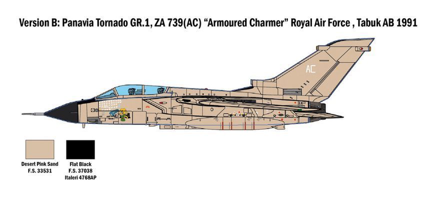 Збірна модель 1/48 Літак Tornado GR.1/IDS (Війна у Перській затоці) IT2783 фото