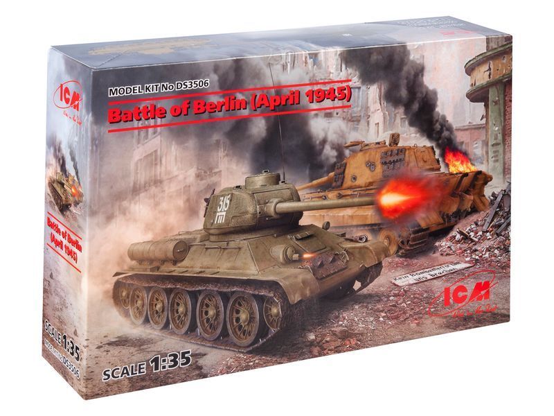 Битва за Берлін (квітень 1945 р.) (T-34-85, King Tiger) (дві моделі у наборі) ICMDS3506 фото