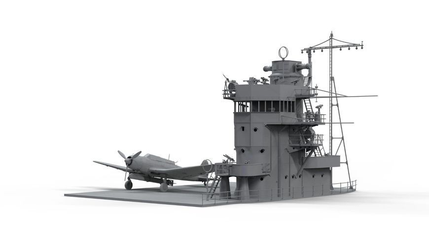Збірна модель 1/35 міст Акагі (з бойовою палубою та світлом) + B5N2 97 (Akagi Bridge(With Fight Deck BSF-001 фото