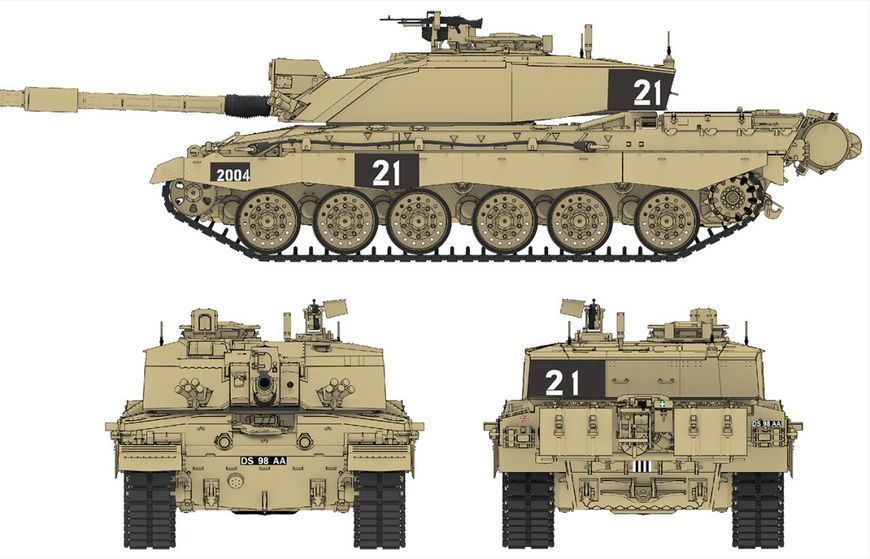 Збірна модель 1/35 британський танк Челенджер 2 з робочими траками RM-5062 фото