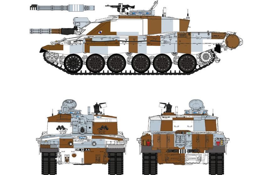 Збірна модель 1/35 британський танк Челенджер 2 з робочими траками RM-5062 фото
