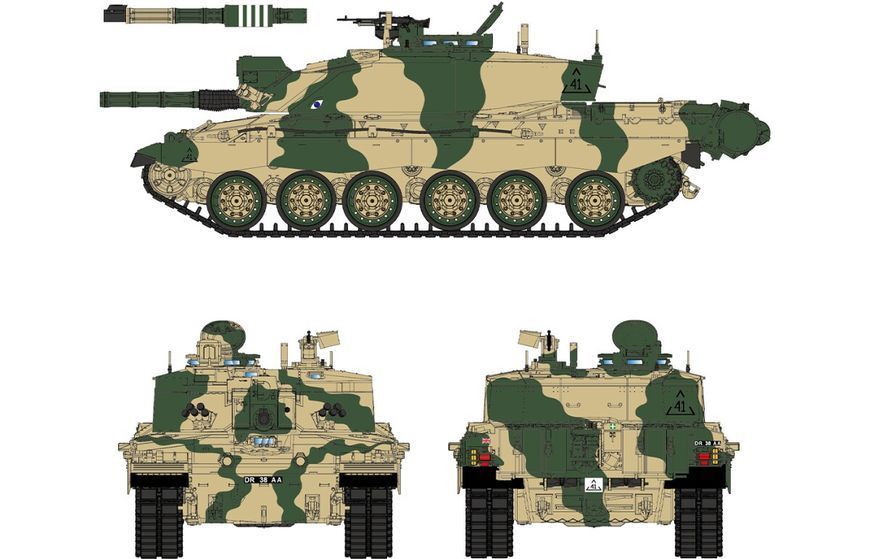 Збірна модель 1/35 британський танк Челенджер 2 з робочими траками RM-5062 фото