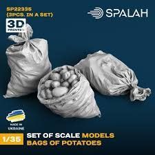 Набір масштабних моделей 1:35 мішки з картоплею (3шт.) SPALAH 22335 SP22335 фото