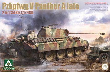 Збірна модель 1/35 Танк Pzkpfwg.V Пантера A late 2 in 1 [Sd.Kfz.171/268] TK2176 фото