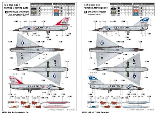 Збірна модель літака US F-106A Delta Dart TR02891 фото
