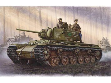 Збірна модель радянського важкого танка KV-1 Model 1942 Simplified Turret Tank TR00358 фото