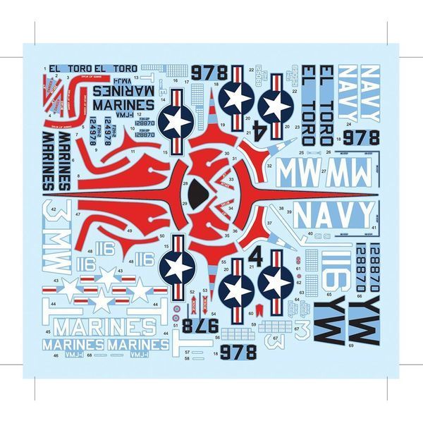 Збірна модель 1/48 Літак F2H-2/-2P Banshee KH80131 фото