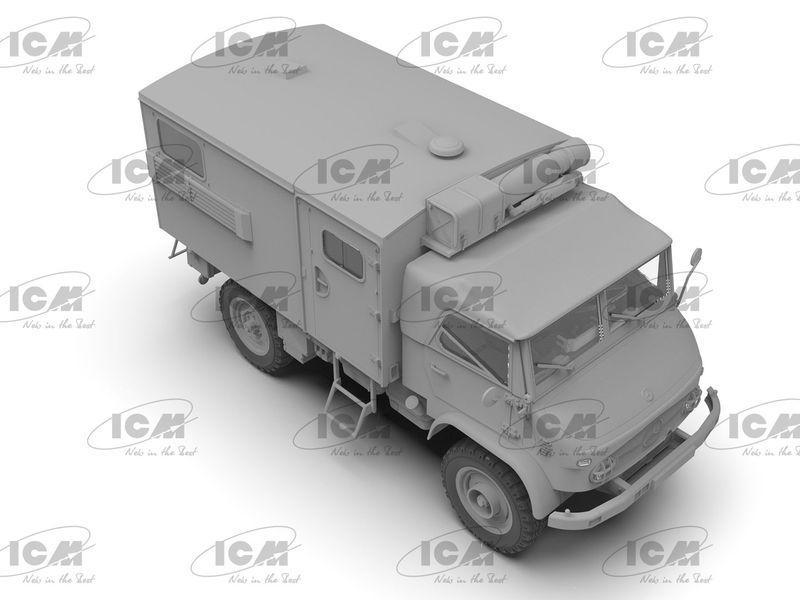 Збірна модель ICM 1/35 Unimog S 404 з кузовом-фургоном, Німецький військовий автомобіль (35136) ICM35136 фото