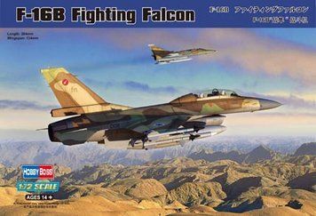 Збірна модель американського реактивного винищувача F-16B Fighting Falcon HB80273 фото