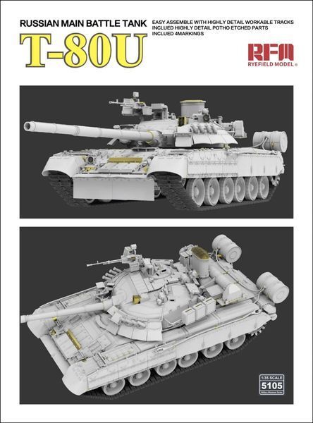 Збірна модель 1/35 танк T-80У RM-5105 фото