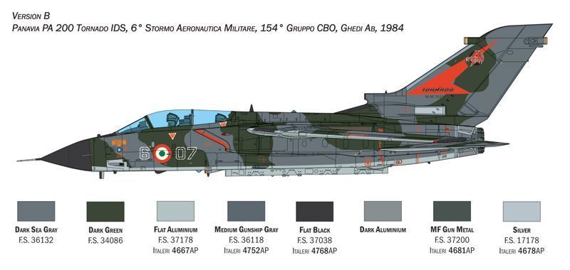 Збірна модель 1/32 літак Tornado IDS Italeri 2520 IT2520 фото
