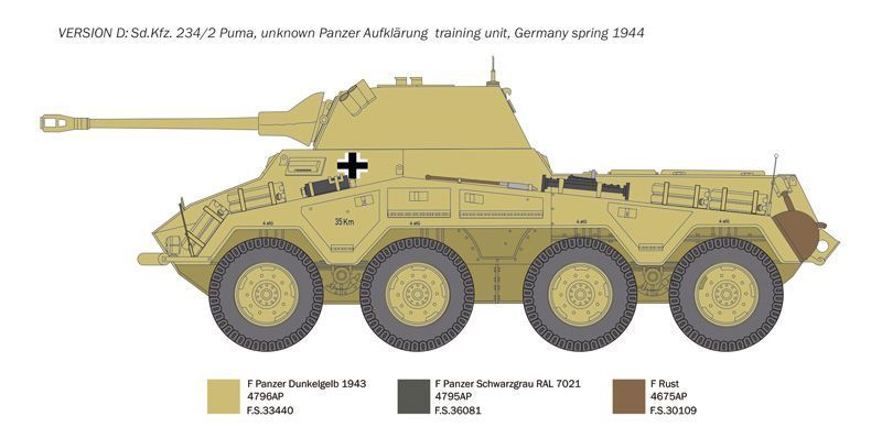 Збірна модель 1/35 бронемашина Sd.Kfz. 234/2 Puma IT6572 фото