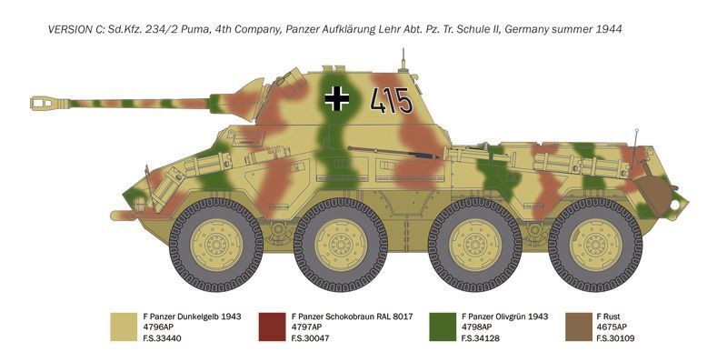 Збірна модель 1/35 бронемашина Sd.Kfz. 234/2 Puma IT6572 фото