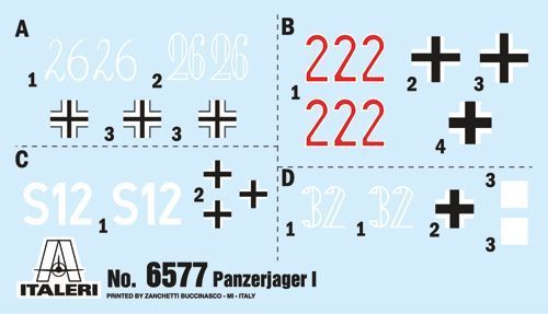 Збірна модель 1:35 танк Panzerj&auml;ger I Italeri 6577 IT6577 фото
