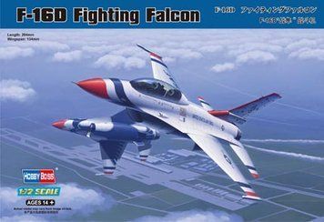 Збірна модель американського реактивного винищувача F-16D Fighting Falcon HB80275 фото