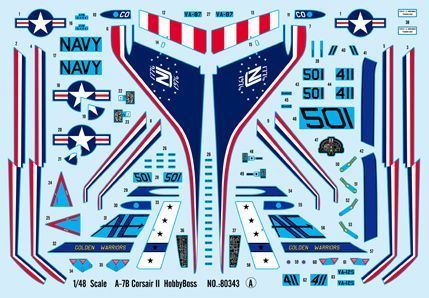 Збірна модель американського штурмовика A-7B Corsair II HB80343 фото