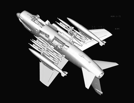 Збірна модель американського штурмовика A-7B Corsair II HB80343 фото