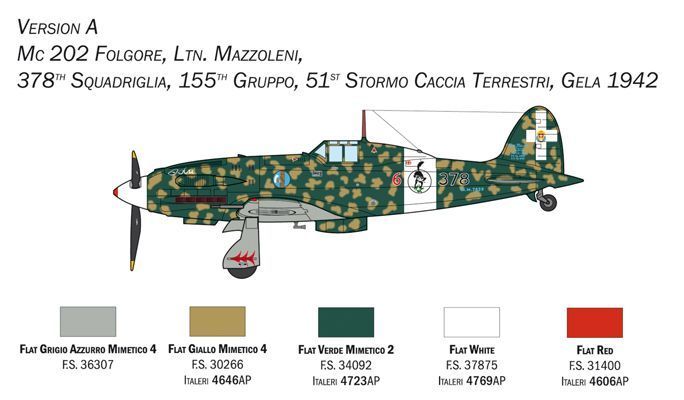 Модель Italeri Винищувач MC.202 Folgore IT1439 фото