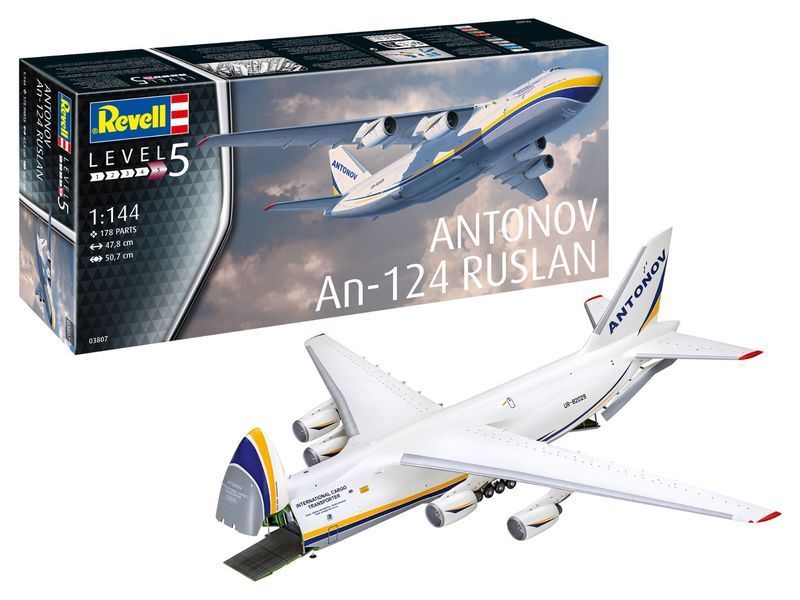 Збірна модель-копія Revell Вантажний літак АН-124 Руслан рівень 5 масштаб 1:144 REV03807 фото
