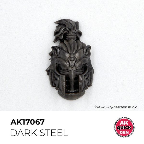 Акрилова фарба DARK STEEL / Темна сталь (металік) QUICK GEN COLOR AK-interactive AK 17067 AK17067 фото