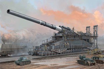 Збірна модель німецької 80cm K(E) Railway Gun "Dora" HB82911 фото