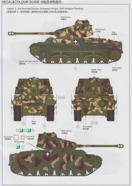 Збірна модель Угорський середній танк 43.М Туран III CB35126 фото