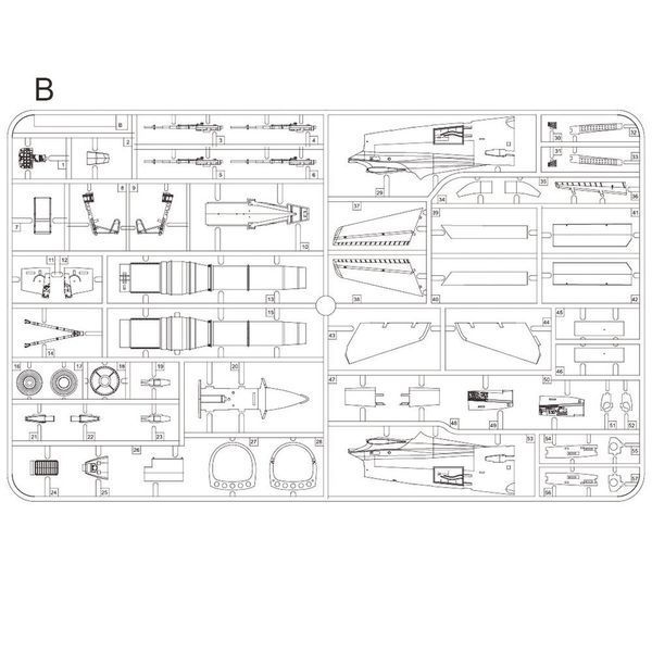 Збірна модель 1/48 Літак FJ-2 "Fury" KH80155 фото