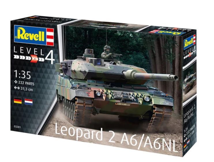 Збірна модель-копія Revell Танк Леопард 2 A6/A6NL рівень 4 масштаб 1:35 REV03281 фото