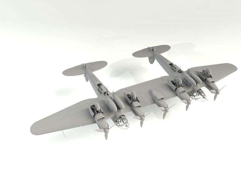 He 111Z-1 &ldquo;Zwilling&rdquo;, WWII Німеччина Glider Tug ICM48260 фото