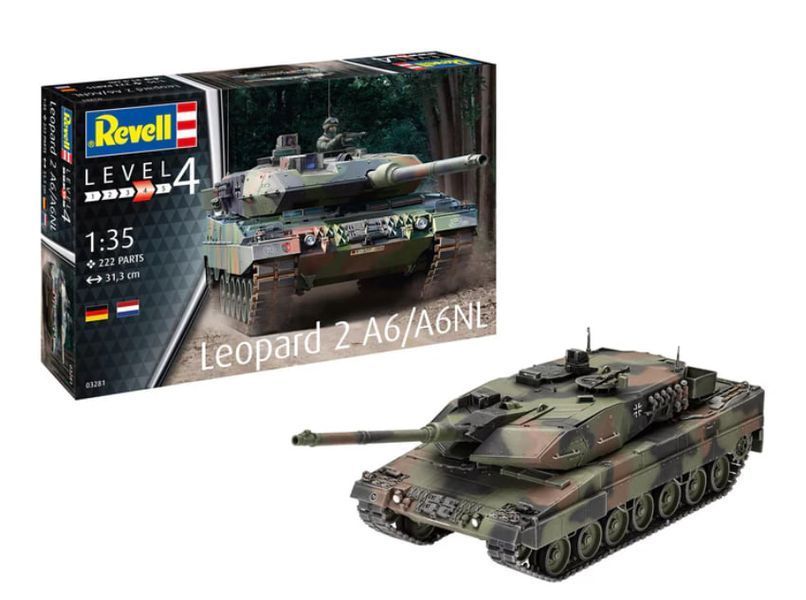 Збірна модель-копія Revell Танк Леопард 2 A6/A6NL рівень 4 масштаб 1:35 REV03281 фото