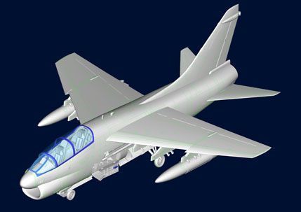 Збірна модель американського штурмовика TA-7C Corsair II HB80346 фото