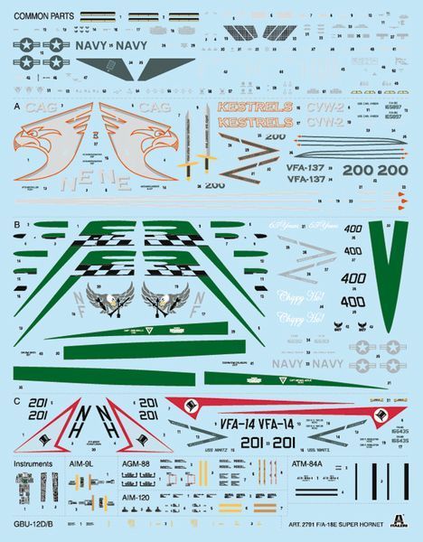 Винищувач F/A-18E Super Hornet 1:48 ITALERI IT2791 фото