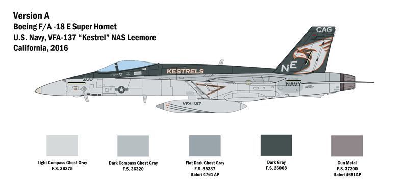 Винищувач F/A-18E Super Hornet 1:48 ITALERI IT2791 фото