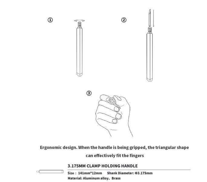 Універсальний тримач для скрайбера (3.175mm Clamp Holding Handle) Dspiae AT-TH AT-TH фото
