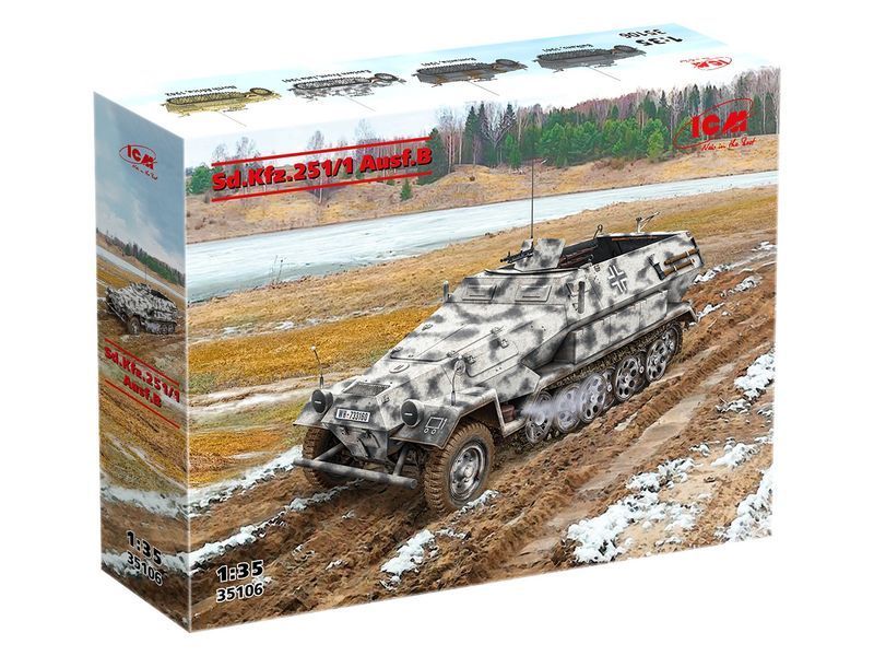 Збірна модель 1/35 Напівгусеничний бронетранспортер Sd.Kfz.251/1 Ausf.B ICM ICM35106 фото