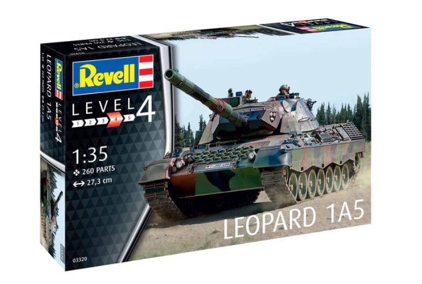 Збірна модель-копія Revell Танк Leopard 1A5 рівень 4 масштаб 1:35 REV03320 фото