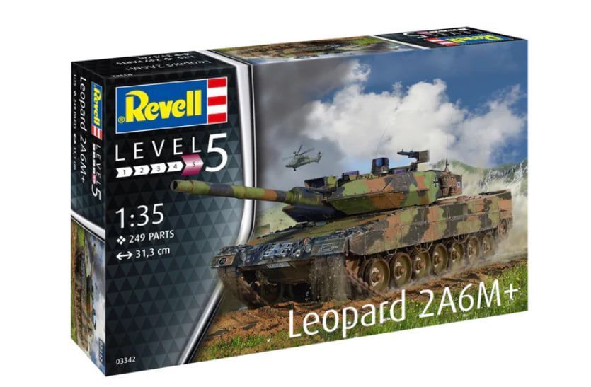 Збірна модель-копія Revell Танк Леопард 2 A6M+ рівень 5 масштаб 1:35 REV03342 фото