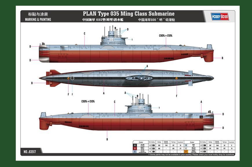 PLA Navy Type 035 Ming Class HB83517 фото